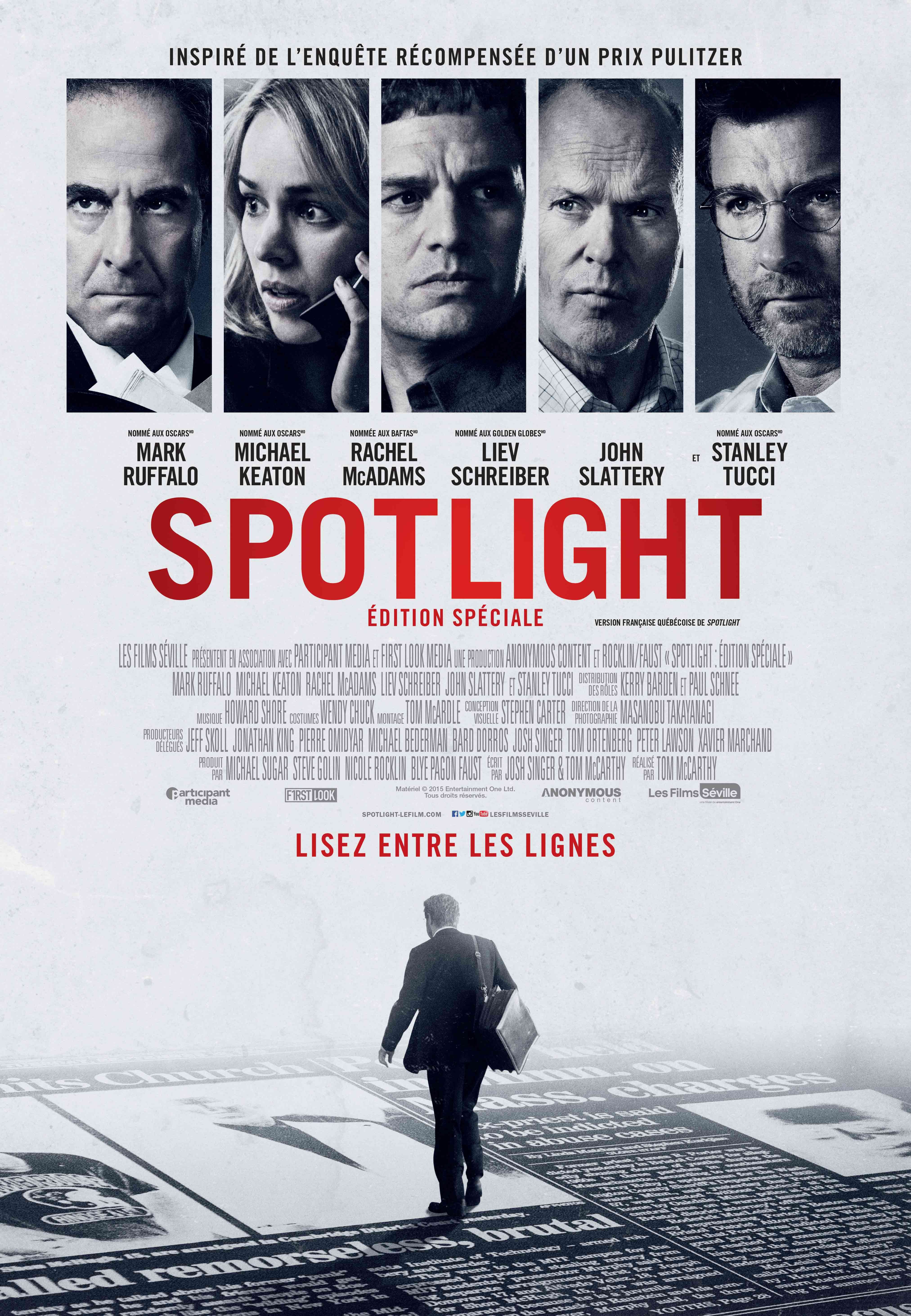 L'affiche du film Spotlight: Édition Spéciale